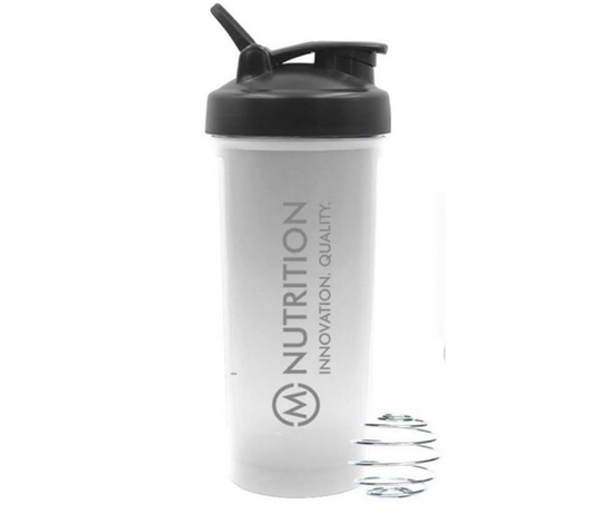 M-NUTRITION Shaker sekoituspallolla, 1 l, läpinäkyvä