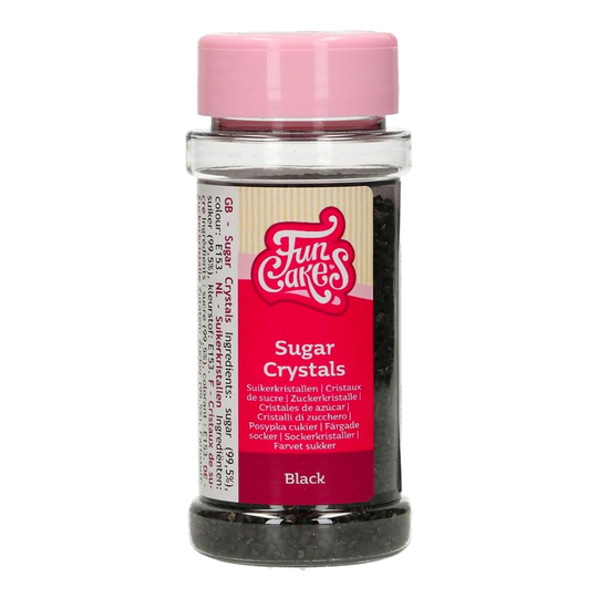 FunCakes Strösseli Crystals Musta - 80 grammaa