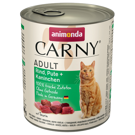 Animonda Carny Adult -lajitelmat 6 x 800 g - nauta & siipikarjalajitelma (3 makua)
