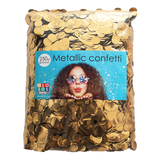 Konfetti Kulta Metallinhohto Pyöreä - 250 grammaa