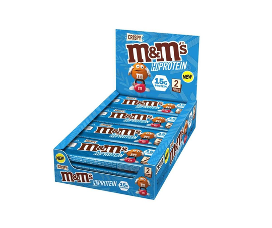 12 kpl M&M's Hi Protein Bar, Crispy (52 g)