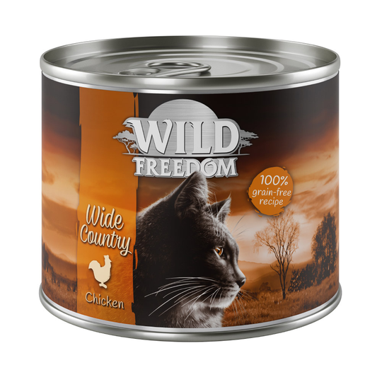 Wild Freedom Adult 6 x 200 g - monta makua II (2 x kana, 2 x seiti, nauta, ankka)