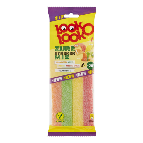 Look-O-Look Sour Mix Stripes - 115 grammaa