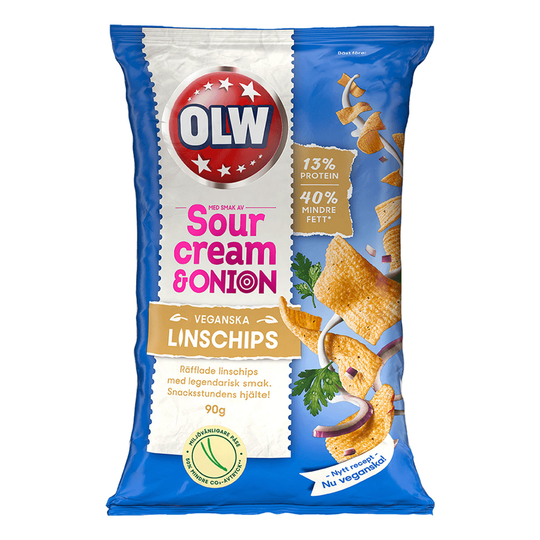 OLW Linschips Sourcream & Onion - 90 grammaa