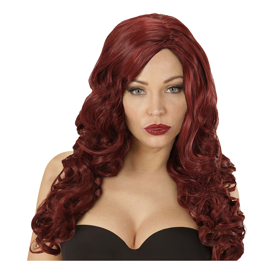 Rihanna Burgundy Deluxe Peruukki - One size