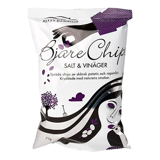Bjäre Chips Salt och Vinäger - 200 grammaa