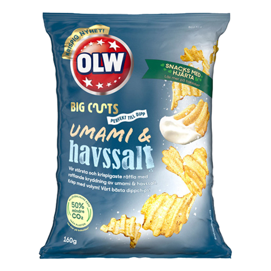 OLW Big Cuts Umami & Havssalt - 160 grammaa