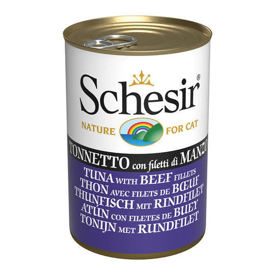 Schesir in Jelly -säästöpakkaus 12 x 140 g - tonnikala & nauta hyytelössä