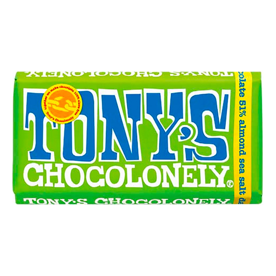 Tonys Chocolonely Dark Almond Sea Salt - 180 grammaa