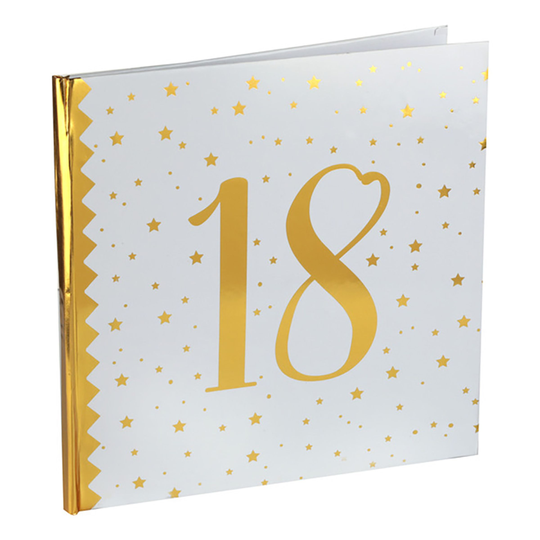 Muistikirja Numero Valkoinen/Kulta - Numero 18