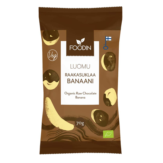 Foodin Raw Chocolate Coated Banana Organic 70 G