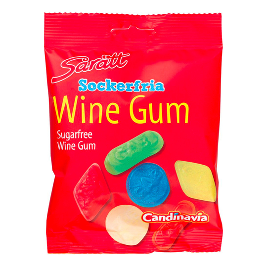 Sårätt Sockerfria Wine Gums - 80 grammaa