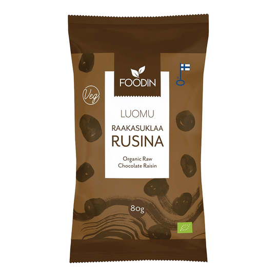 Foodin Raw Chocolate Coated Raisin Organic 80 G