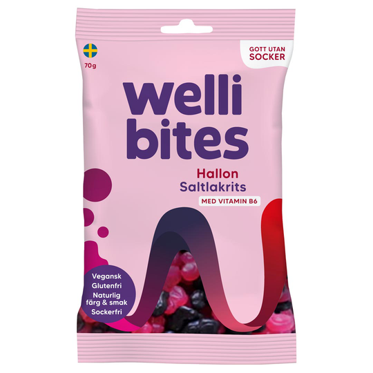 Wellibites Candy 70 G Ananas-passion & Svarta Vinbär