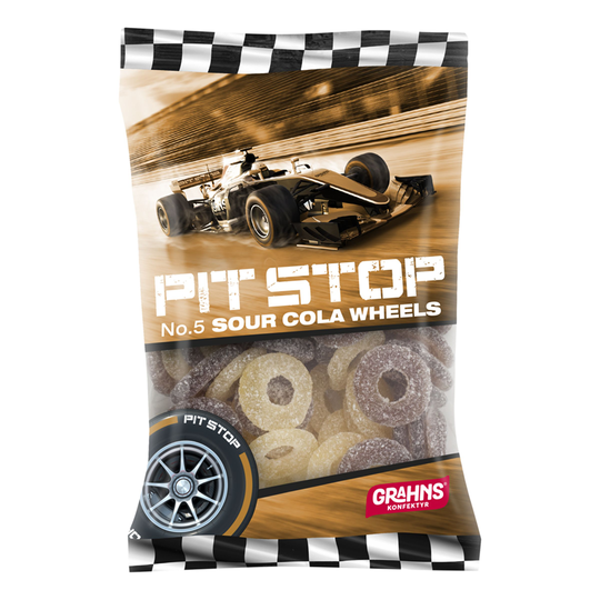 Pit Stop Sour Cola Wheels - 160 grammaa