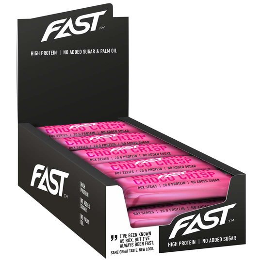 15 X Fast Rox Protein Bar 55 G Berry Dark Choco Crisp