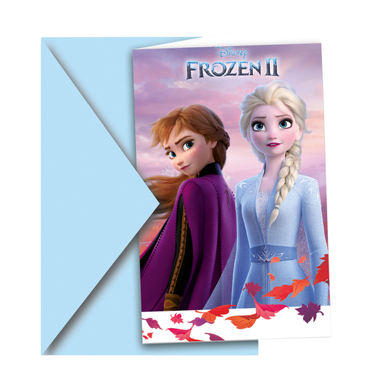 Kutsukortit Anna & Elsa Frozen 2 - 6-pakkaus