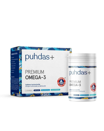 Puhdas+ Premium Omega-3, 180 kaps.