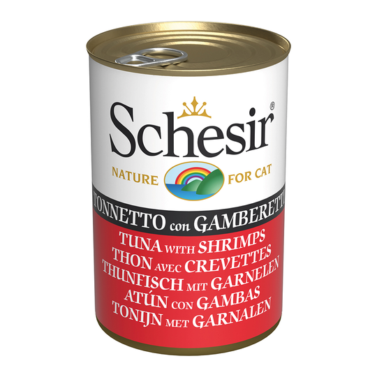 Schesir in Jelly -säästöpakkaus 12 x 140 g - tonnikala & katkarapu hyytelössä