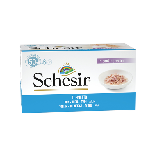 Schesir Small -säästöpakkaus 24 x 50 g - tonnikala keitinvedessä