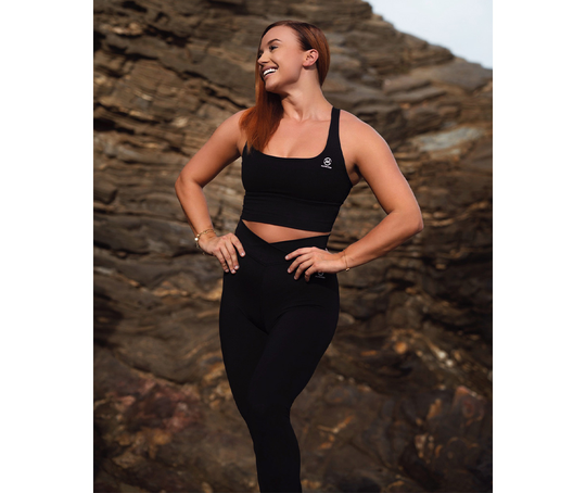 M-NUTRITION Sports Wear V-Shape Scrunch Butt Tights, Black