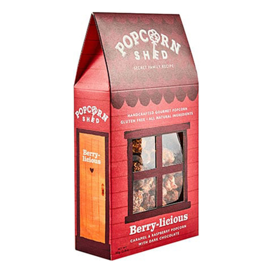 Pop Popcorn Vadelma & Karamelli - 80 grammaa