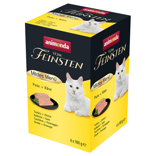 Animonda vom Feinsten Mild Menu Adult -säästöpakkaus 36 x 100 g - kalkkuna + juusto