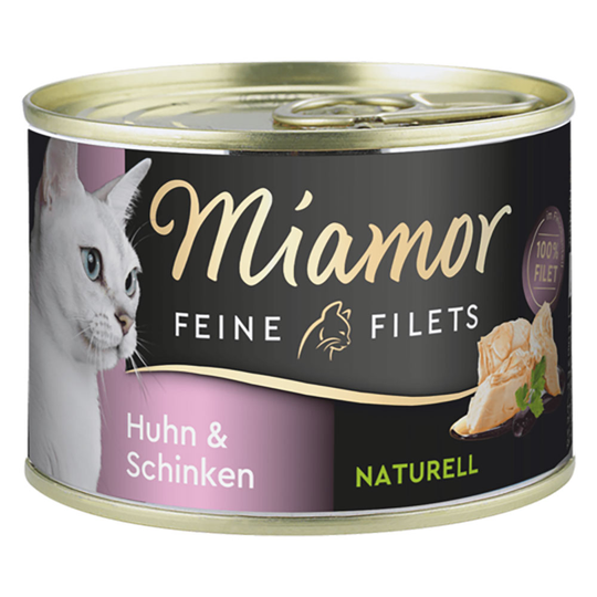 Miamor Fine Filets Naturelle -kokeilupakkaus 12 x 156 g - kana & kinkku