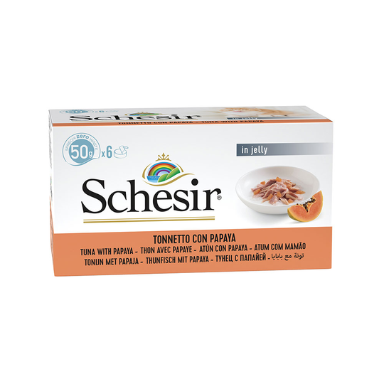 Schesir Small -säästöpakkaus 24 x 50 g - tonnikala & papaija