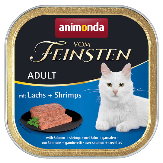 Animonda vom Feinsten Adult -säästöpakkaus 32 x 100 g - lohi & katkarapu