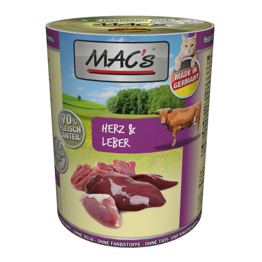 MAC´s Cat -kissanruoka 6 x 400 g - sydän & maksa