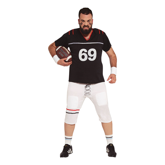Amerikkalainen Jalkapalloilija Plus-size Naamiaisasu - Plus-size