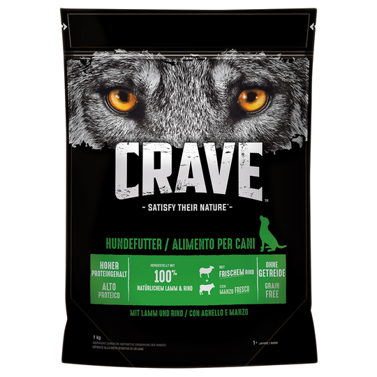 Crave Dog -kuivaruoka 15 % alennuksella! - Lamb & Beef (1 kg)