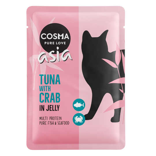 Cosma Asia Pouches -säästöpakkaus 24 x 100 g - tonnikala & rapu