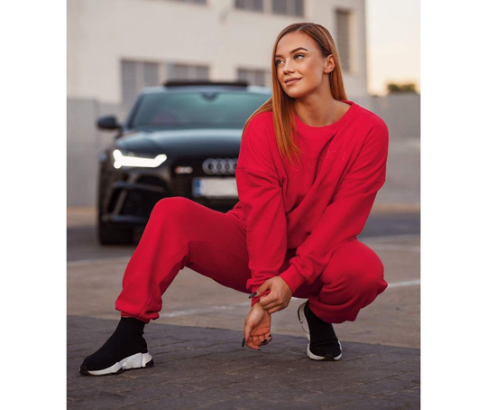 M-NUTRITION Sports Wear Comfy Sweatshirt, Pure Red
