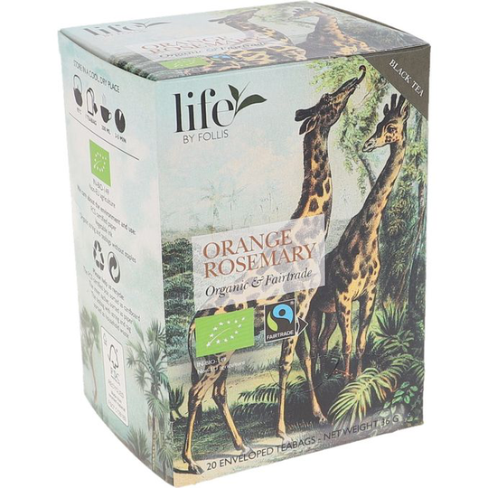 Life by follis Appelsiini Rosmariini Musta Tee