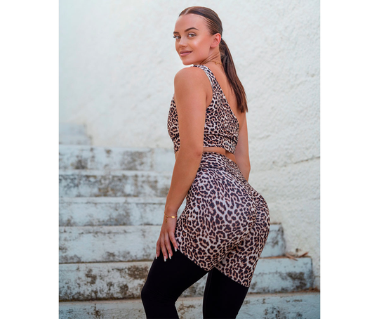M-NUTRITION Sports Wear Jungle Collection Two Tone Scrunch Butt Tights