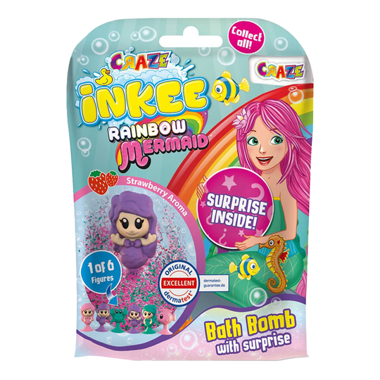 Craze Inkee Bubbliz Rainbow Mermaid Kylpypommi - 1-pakkaus