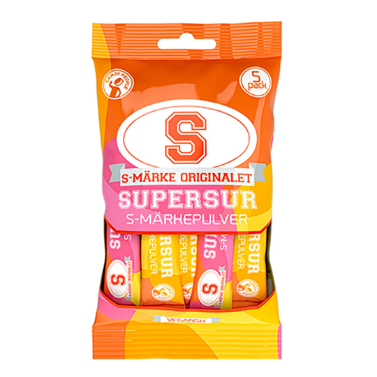 S-Märkepulver Supersur Pussissa - 5-pakkaus