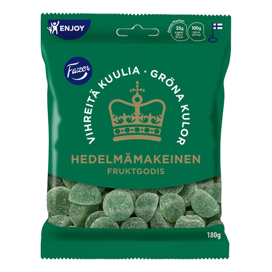 Fazer Vihreitä Kuulia Pussissa - 180 grammaa