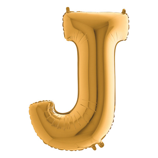 Kirjainilmapallo Kulta - Kirjain J