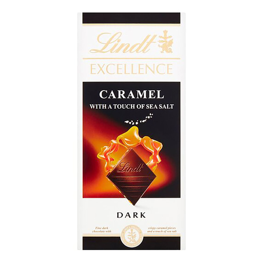 Lindt Excellence Caramel Sea Salt - 100 grammaa