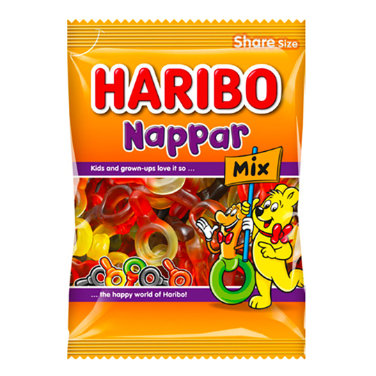 Haribo Nappar Mix - 1-pakkaus