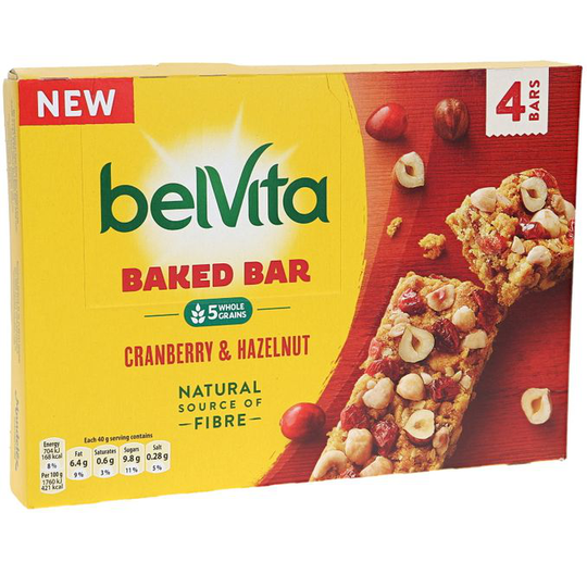 Belvita Välipalapatukka Karpalo & Hasselpähkinä