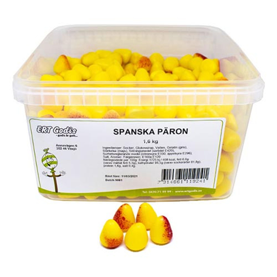 Spanska Päron Irtokarkit Rasiassa - 1,6 kg